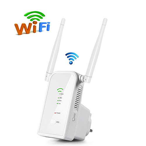 Aigital WiFi Répéteur, Extenseur sans Fil 300M Mini-Routeur Internet sans Fil/Amplificateur de Signal du Point d'accès (AP), Supporte la Norme WiFi-N, Antennes Intégrées 5dbi 2.4GHz et Bouton WPS