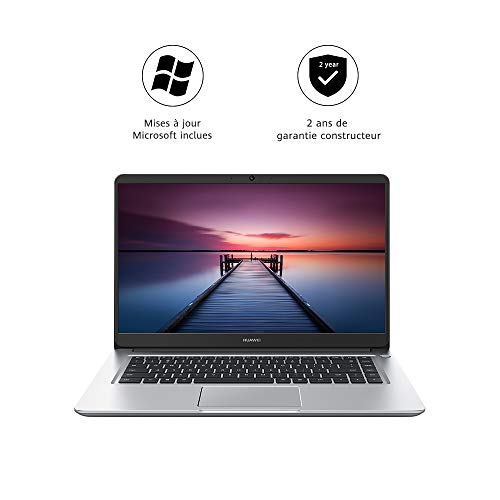 HUAWEI MateBook D 15.6" - PC Portable - 15.6 Pouces (Core i5, RAM 8Go, SSD 256Go, Windows 10 Home) - Argent