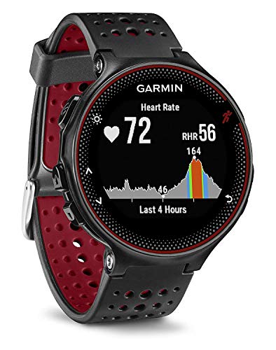Garmin - Forerunner 235 - Montre de Running GPS avec Cardio au Poignet (Ecran : 1,23 pouces) - Noir/Rouge
