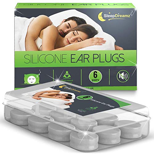 Bouchon d'Oreille sommeil SleepDreamz® (6 paires) - Boule quies avec un protection de haute décibels - Bouchons d'oreille pour dormir - Anti ronflement efficace boules quies